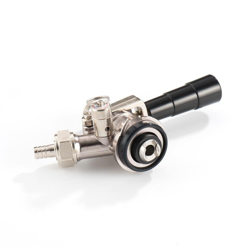 Full Stainless Steel D-Type Keg Coupler - Manual Operation For Kegging & Brewing Beer With CO2
