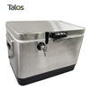 Jockey Box 42 Qt. 1 Tap - Stainless Steel - American Talos Inc.