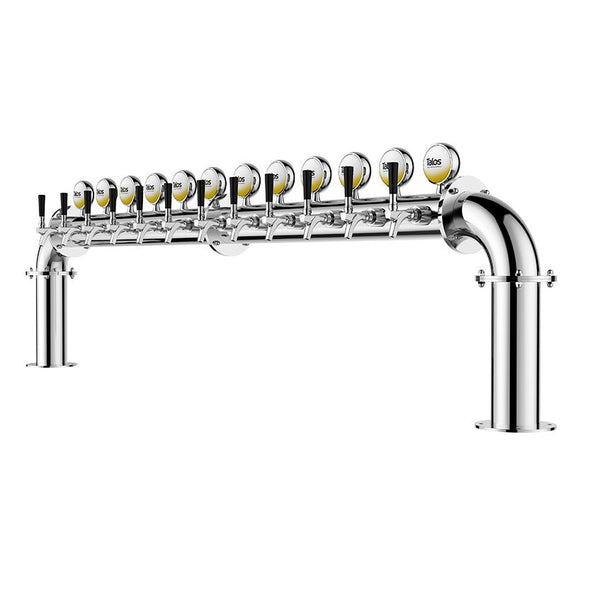 Small U 12 Faucets Glycol Beer Tower-With LED Lights - American Talos Inc.