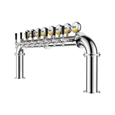 Small U 8 Faucets Glycol Beer Tower-With LED Lights - American Talos Inc.