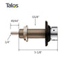 Talos Draft Beer Brass Shank Assembly with Nipple 5-1/8" - 3/16" I.D. Bore - American Talos Inc.