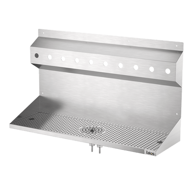 Wall Mount 10-taps Drip Tray With Rinser - American Talos Inc.
